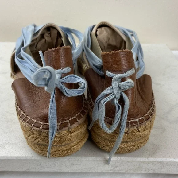 Anthropologie x Naguisa Ribbon Lace-Up Espadrilles Bohemian Sandals Shoes - Picture 5 of 10